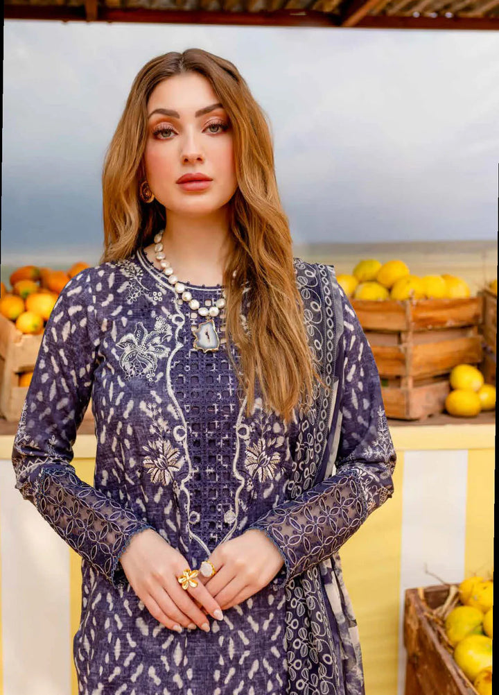 Gardenia by Nureh Embroidered Lawn Suit Unstitched 3 Piece NU25G NSG-182 - Summer Collection