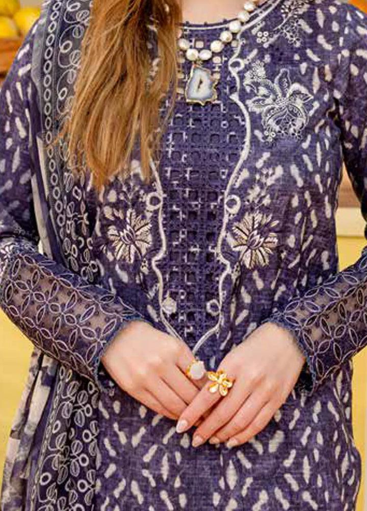 Gardenia by Nureh Embroidered Lawn Suit Unstitched 3 Piece NU25G NSG-182 - Summer Collection