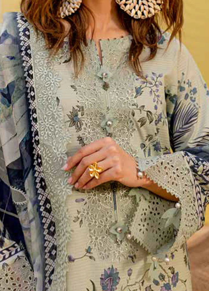 Gardenia by Nureh Embroidered Lawn Suit Unstitched 3 Piece NU25G NSG-183 - Summer Collection