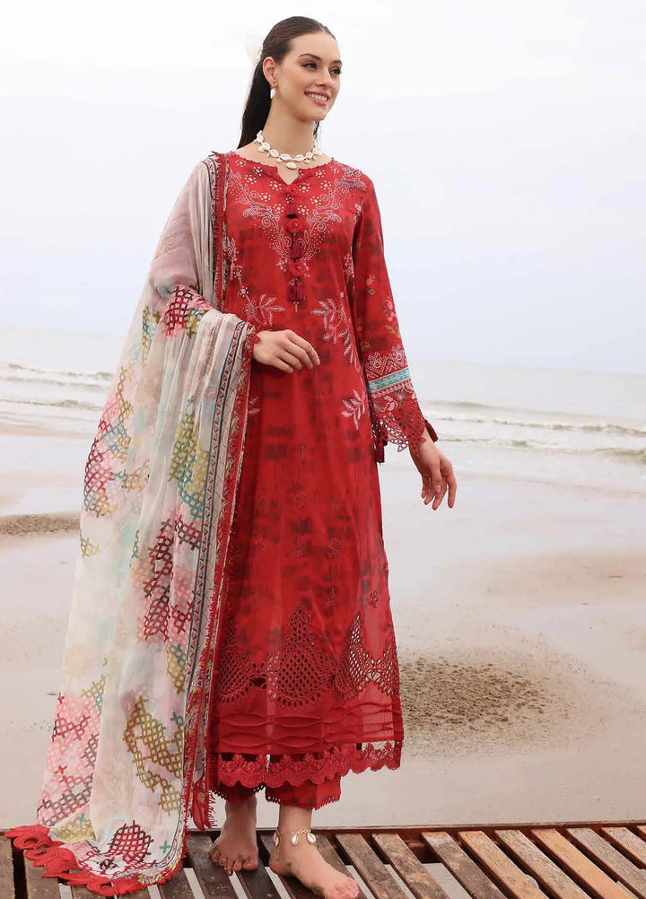 Gardenia by Nureh Embroidered Lawn Suit Unstitched 3 Piece NU25GL NSG-170 - Summer Collection
