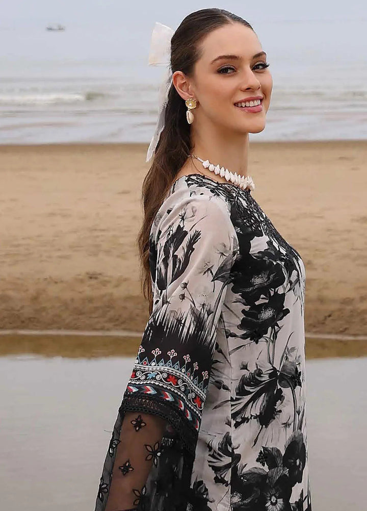 Gardenia by Nureh Embroidered Lawn Suit Unstitched 3 Piece NU25GL NSG-175 - Summer Collection