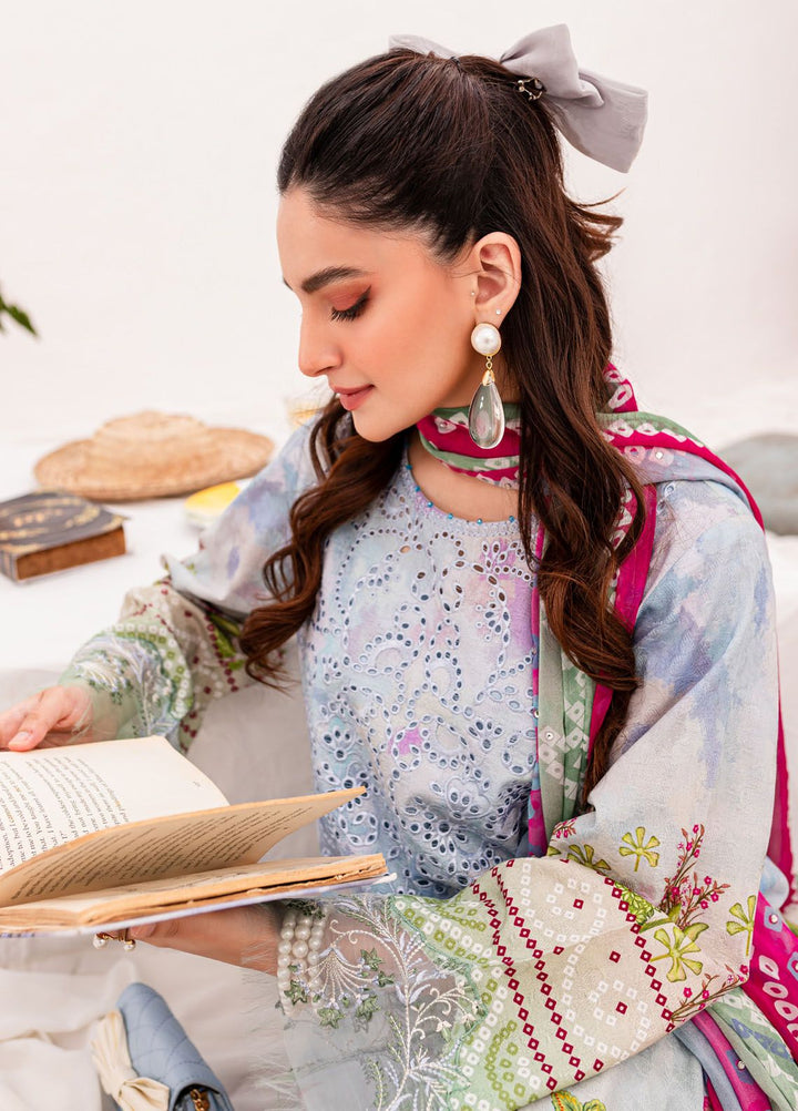 Gardenia by Nureh Embroidered Lawn Suits Unstitched 3 Piece NU24G NSG-141 - Summer Collection