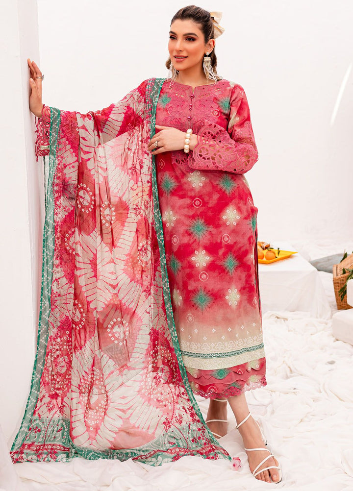 Gardenia by Nureh Embroidered Lawn Suits Unstitched 3 Piece NU24G NSG-142 - Summer Collection