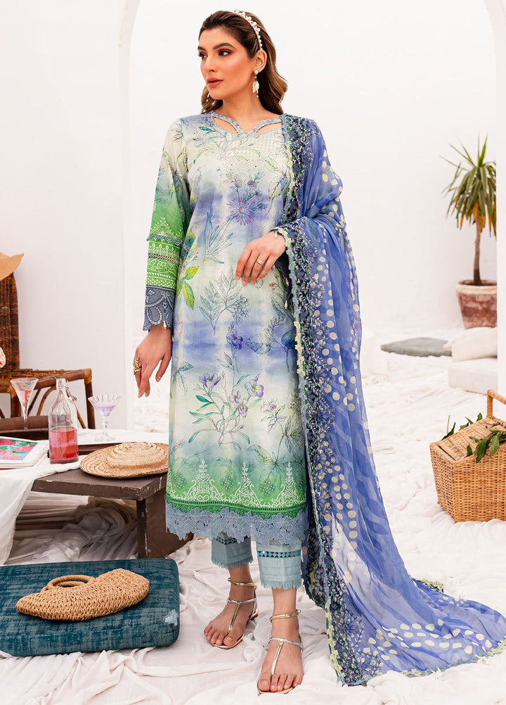 Gardenia by Nureh Embroidered Lawn Suits Unstitched 3 Piece NU24G NSG-147 - Summer Collection