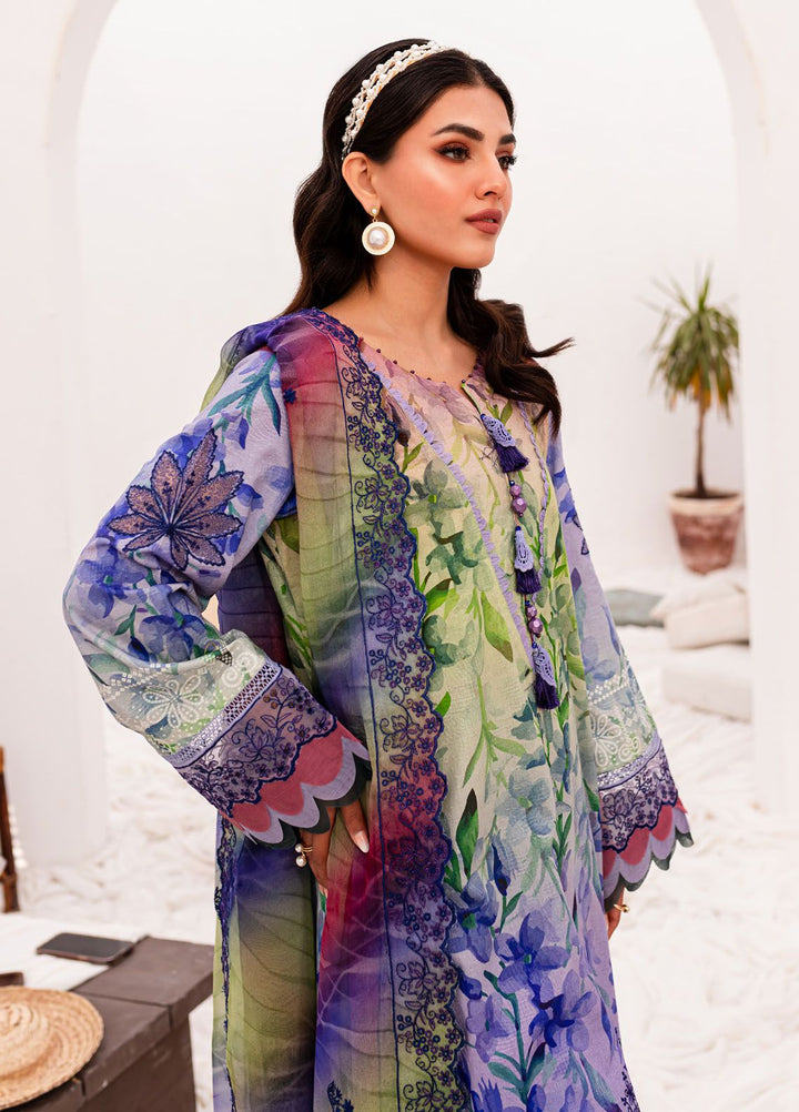 Gardenia by Nureh Embroidered Lawn Suits Unstitched 3 Piece NU24G NSG-148 - Summer Collection
