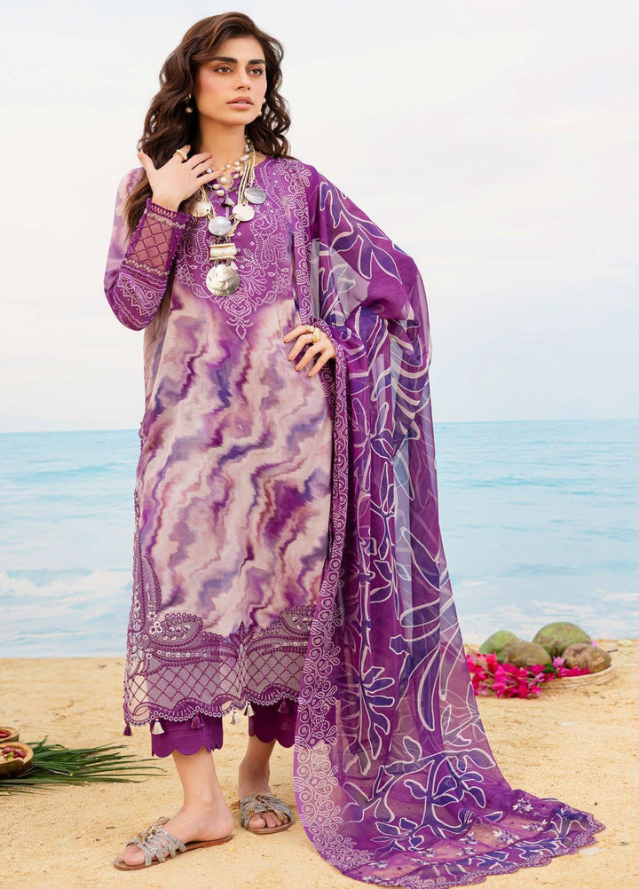Gardenia by Nureh Embroidered N Printed Lawn Suits Unstitched 3 Piece NU25GEP NSG-196 - Summer Collection