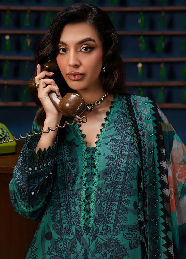 Gardenia By Nureh Embroidered Slub Suit Unstitched 3 Piece NU24GW NSG-160 - Winter Collection