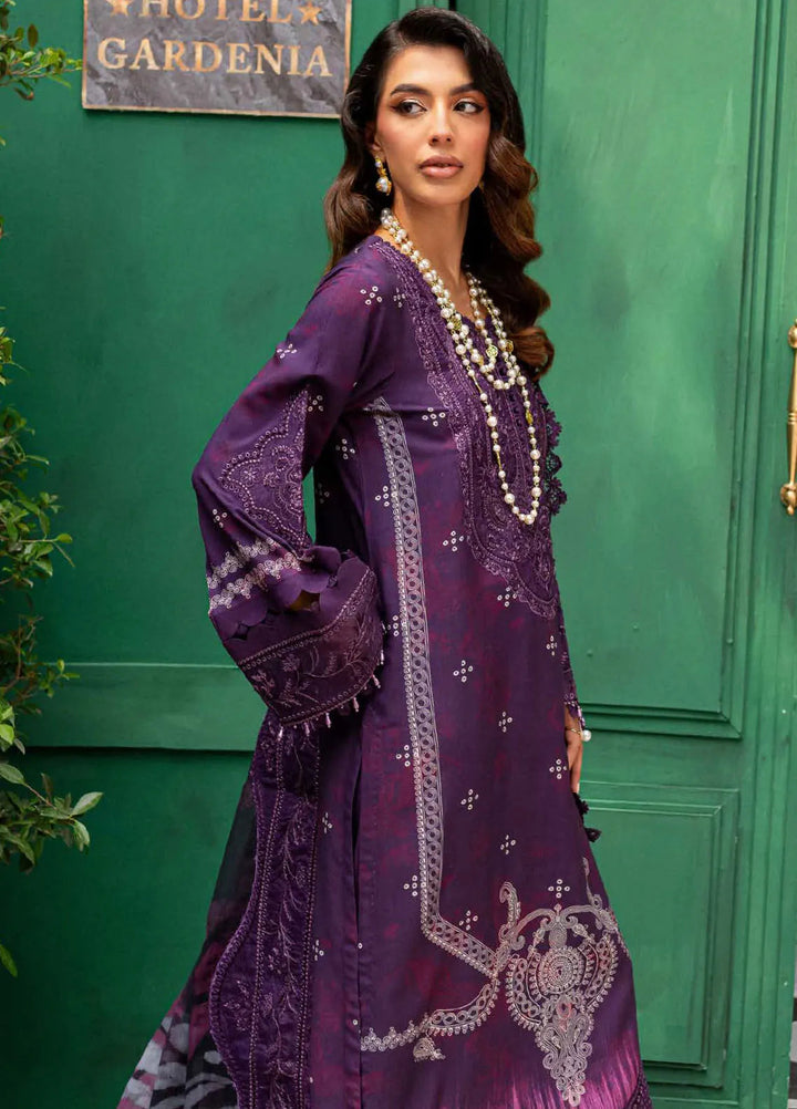 Gardenia By Nureh Embroidered Slub Suit Unstitched 3 Piece NU24GW NSG-166 - Winter Collection