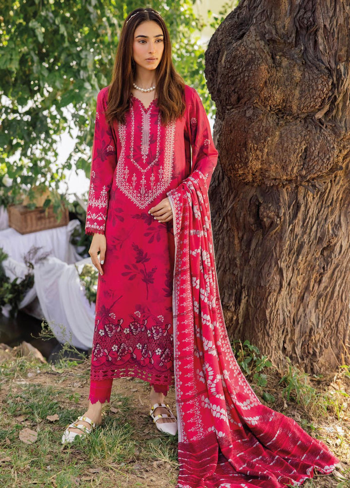 Gardenia By Nureh Embroidered Leather Peach Suits Unstitched 3 Piece NU23LP NSG-134 - Winter Collection