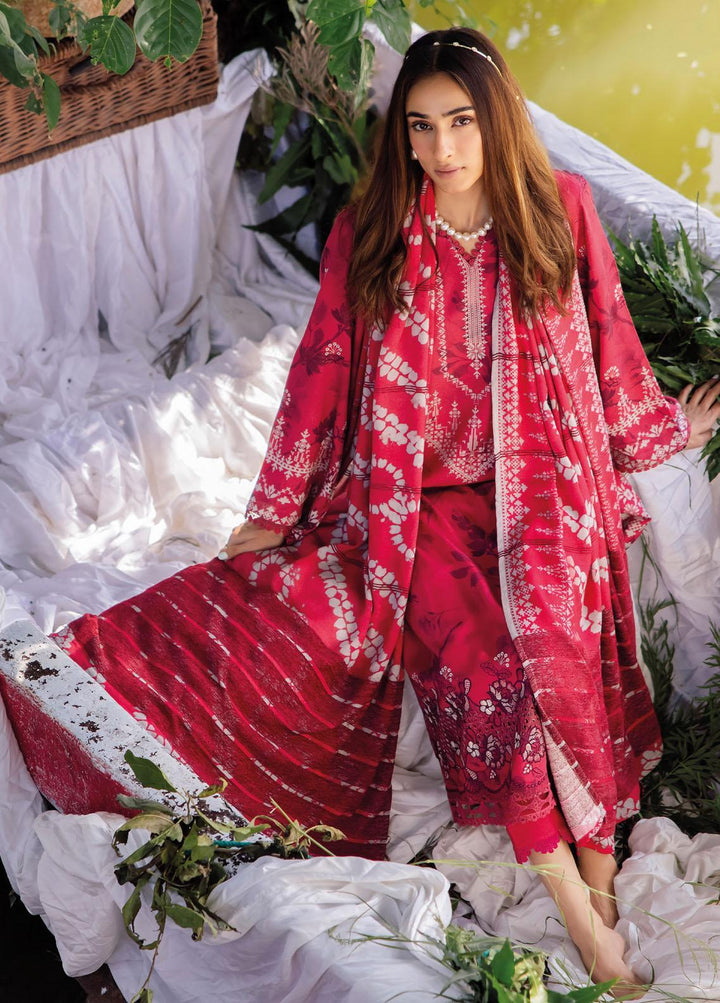 Gardenia By Nureh Embroidered Leather Peach Suits Unstitched 3 Piece NU23LP NSG-134 - Winter Collection