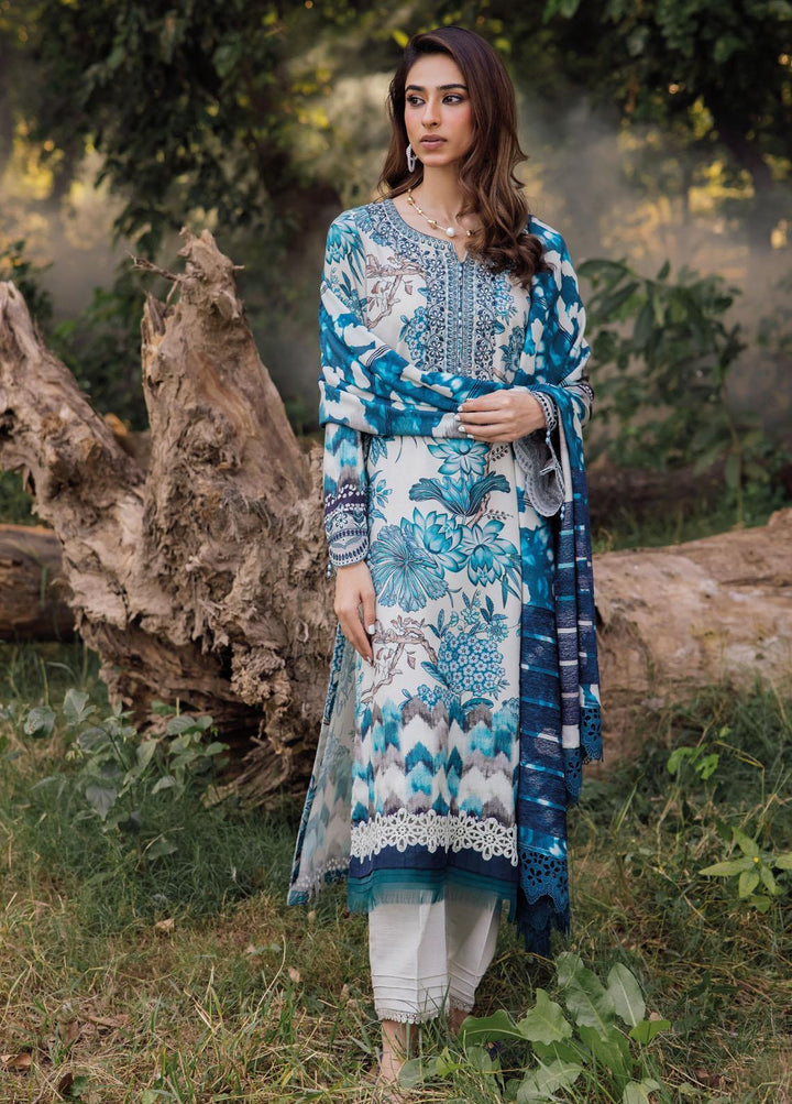 Gardenia By Nureh Embroidered Leather Peach Suits Unstitched 3 Piece NU23LP NSG-139 - Winter Collection