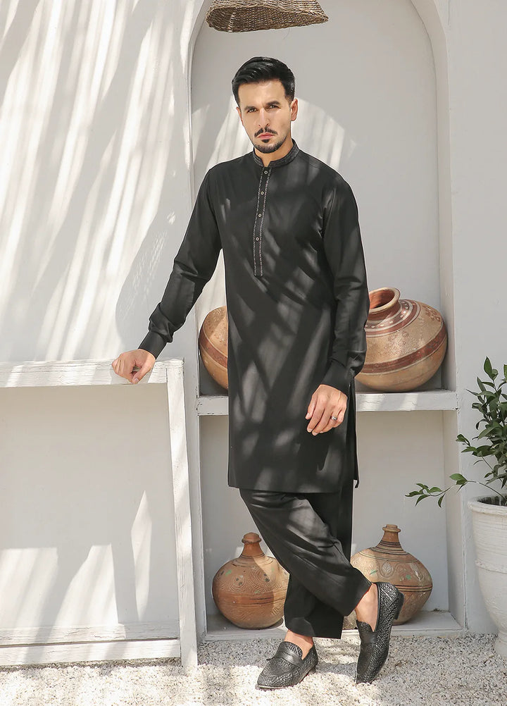 Gem Garments Embroidered Men Shalwar Kameez - Qalb