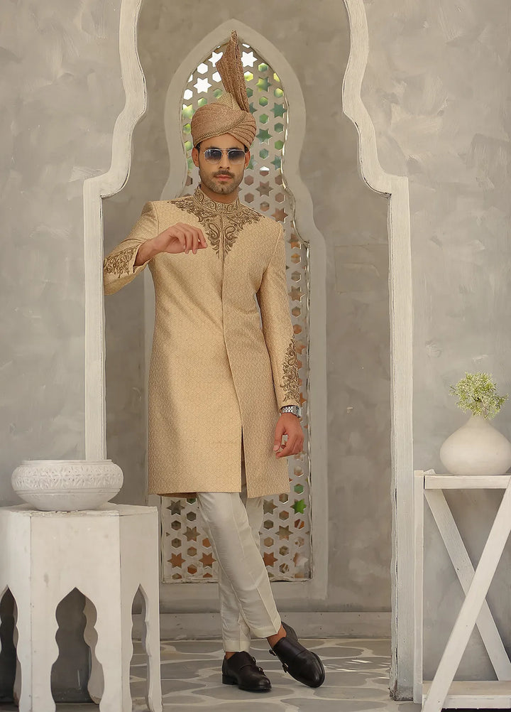 Gem Garments Jamawar Formal Men Sherwani - Naz