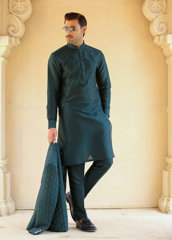 Gem Garments Silk Formal Men Prince Coat - Kabir