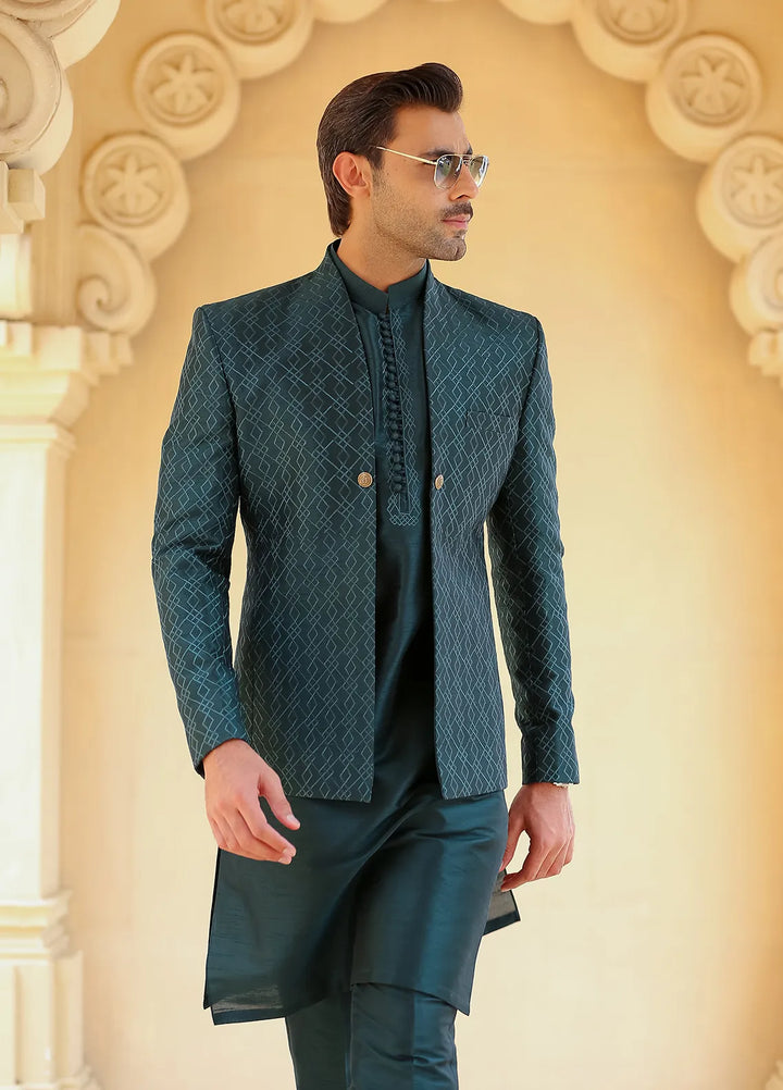 Gem Garments Silk Formal Men Prince Coat - Kabir
