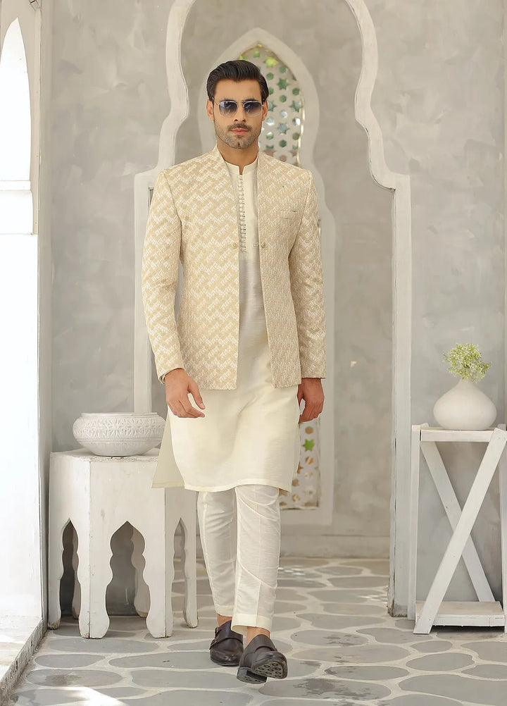 Gem Garments Silk Formal Men Prince Coat - Taha