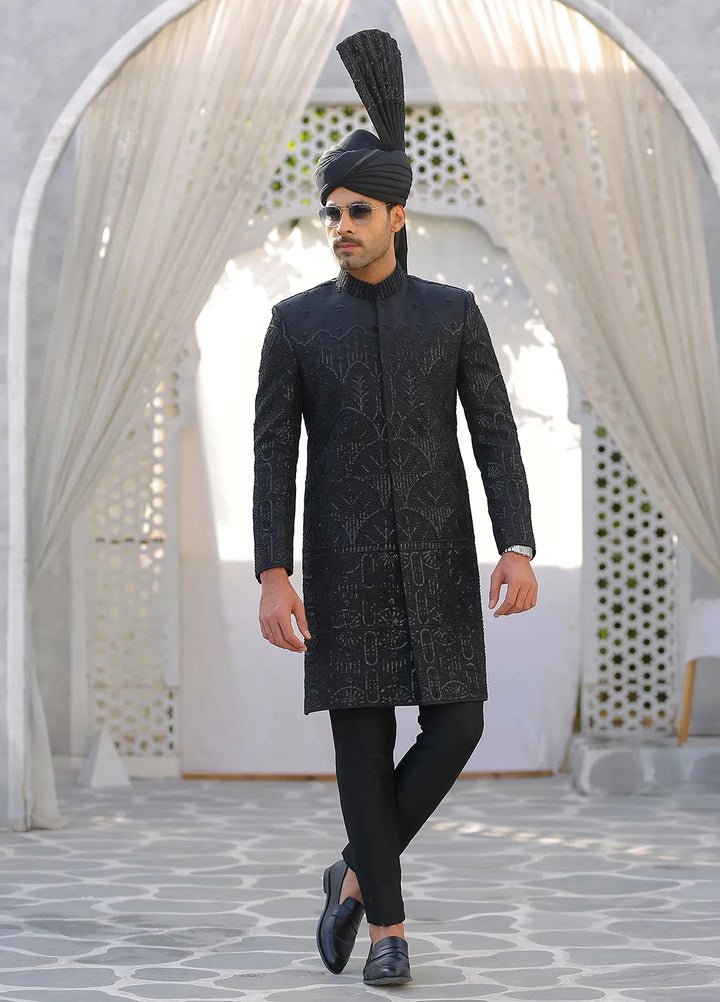 Gem Garments Silk Formal Men Sherwani - Aibak