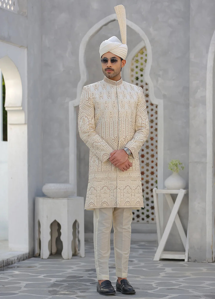 Gem Garments Silk Formal Men Sherwani - Riaz