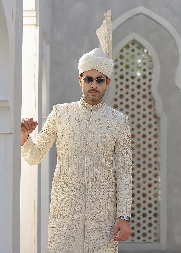 Gem Garments Silk Formal Men Sherwani - Riaz