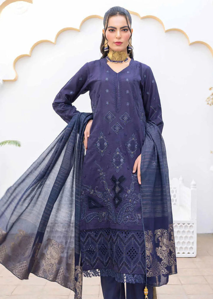 Ghazal by Riaz Arts Embroidered Lawn Suits Unstitched 3 Piece RA25GL D-05 - Summer Collection