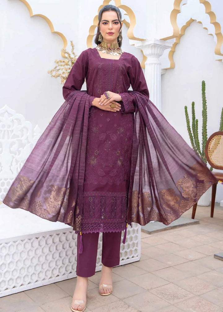 Ghazal by Riaz Arts Embroidered Lawn Suits Unstitched 3 Piece RA25GL D-06 - Summer Collection