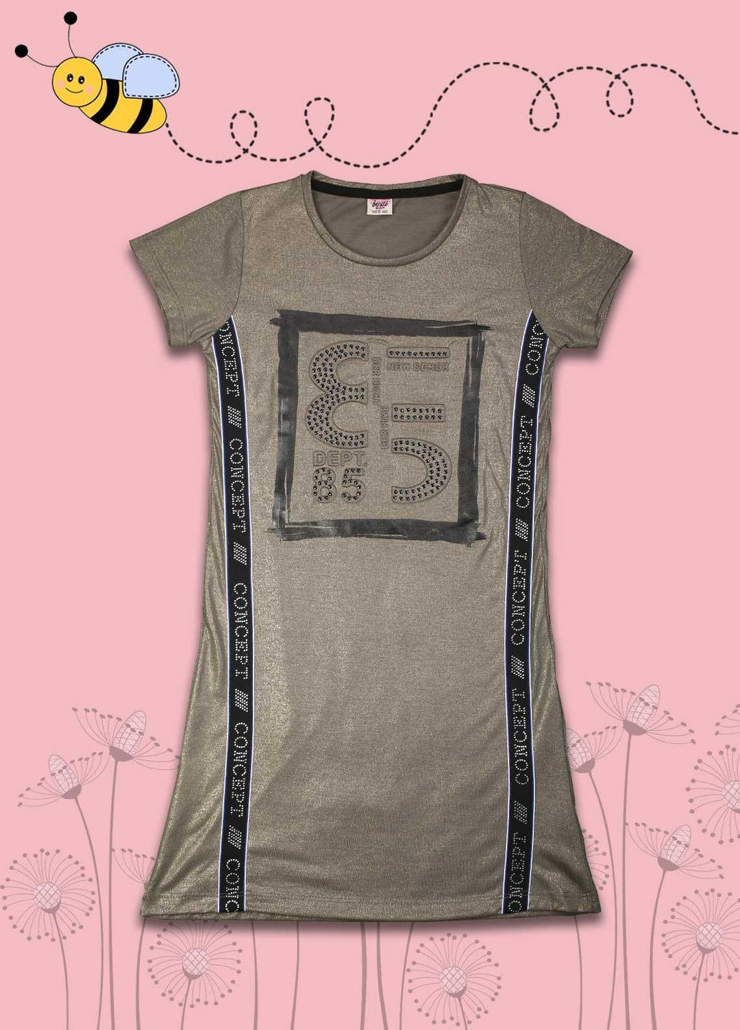 Sanaulla Exclusive Range Cotton Fancy T-Shirts for Girls - 111434 Green