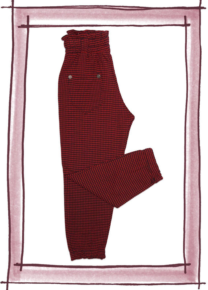 Sanaulla Exclusive Range Cotton Fancy Trouser for Girls -  SU22GT 5508 Maroon