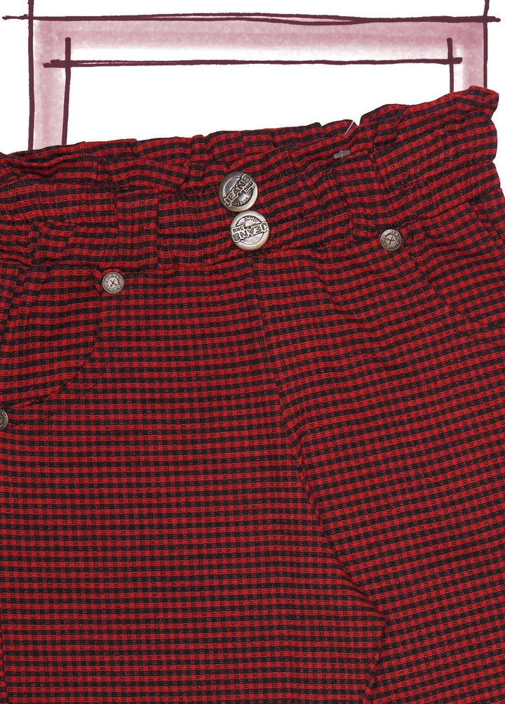 Sanaulla Exclusive Range Cotton Fancy Trouser for Girls -  SU22GT 5508 Maroon