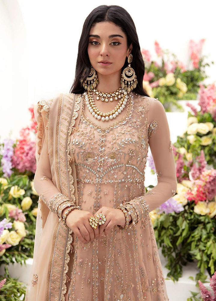 Gossamer By Zaha Embroidered Net Suits Unstitched 4 Piece ZKS23G ZC23-04 Neda - Luxury Collection