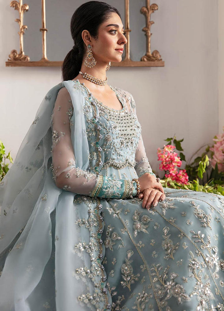 Gossamer By Zaha Embroidered Organza Suits Unstitched 4 Piece ZKS23G ZC23-06 Mirzeta - Luxury Collection