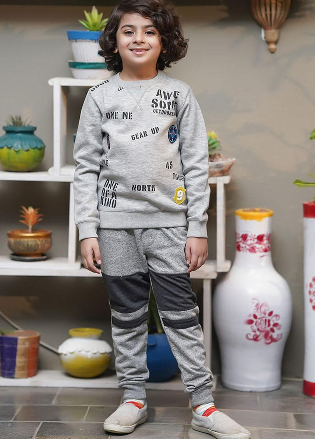 Ochre Shirt for Boys - Grey Boys Sweatshirt