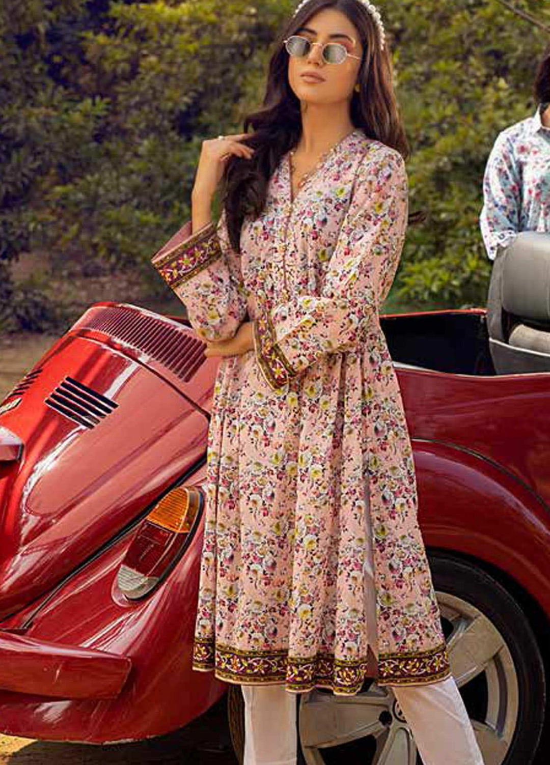 Gul Ahmed Printed Lawn Unstitched Kurties GA21BG SL-929 A - Summer Collection