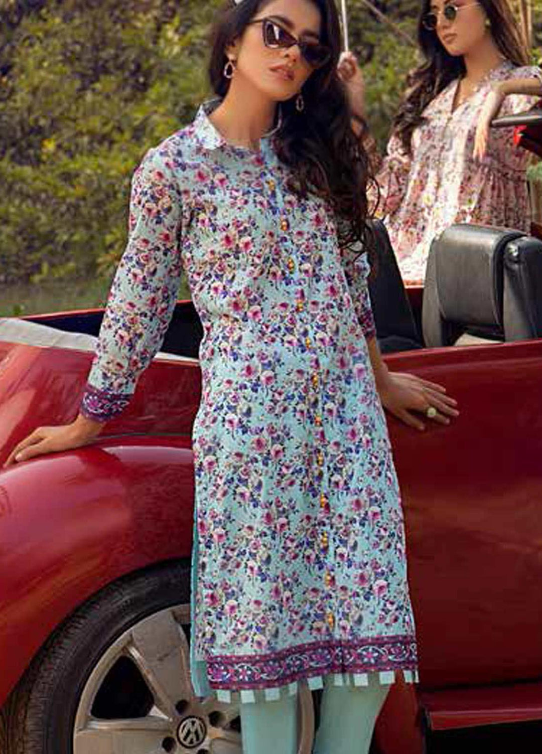 Gul Ahmed Printed Lawn Unstitched Kurties GA21BG SL-929 B - Summer Collection