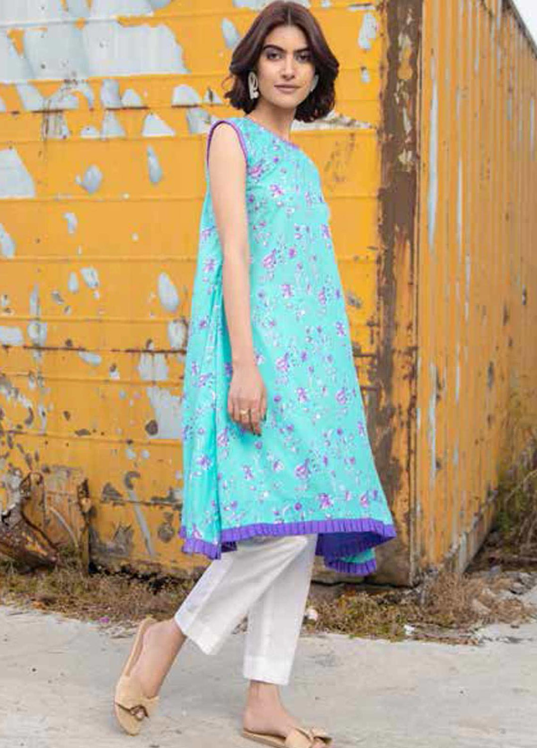Gul Ahmed Printed Lawn Unstitched Kurties GA21BG SL-931 B - Summer Collection