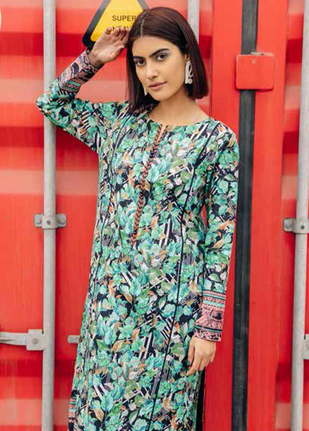Gul Ahmed Printed Lawn Unstitched Kurties GA21BG SL-935 A - Summer Collection