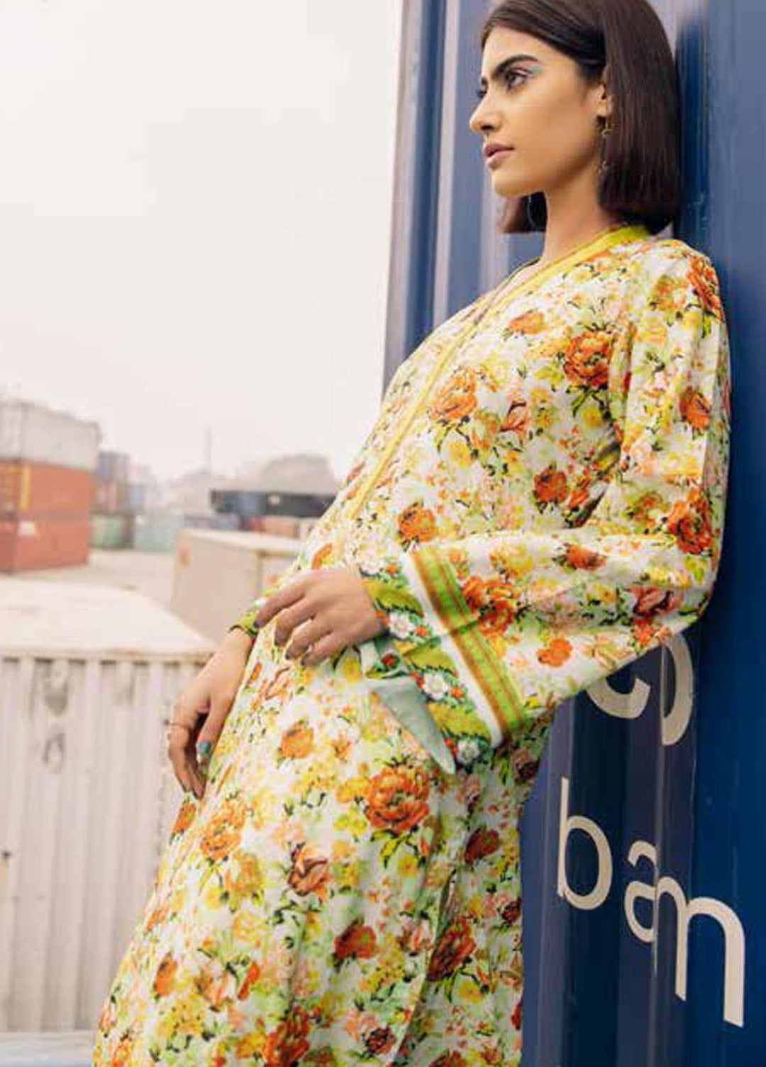 Gul Ahmed Printed Lawn Unstitched Kurties GA21BG SL-945 B - Summer Collection