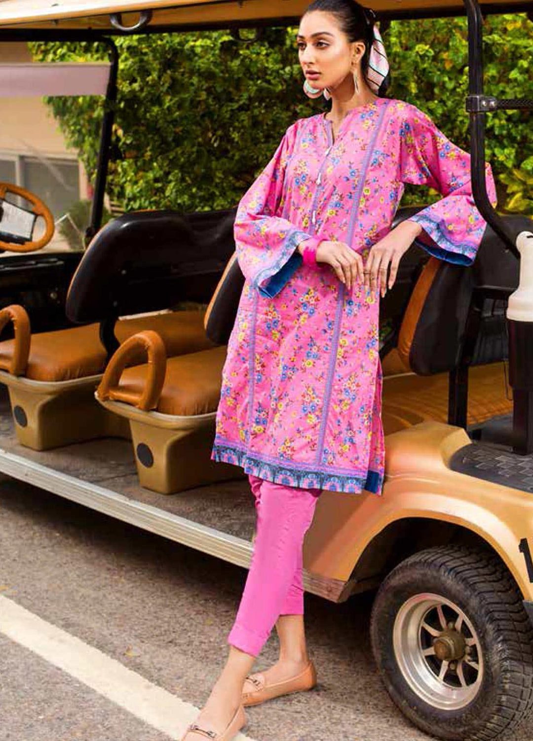 Gul Ahmed Printed Lawn Unstitched Kurties GA21BG SL-973 B - Summer Collection