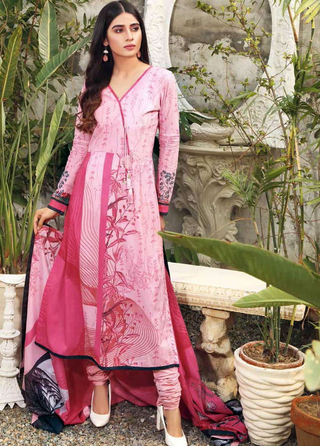Gul Ahmed Printed Lawn Suits Unstitched 3 Piece GA21BL CL1027A - Summer Collection