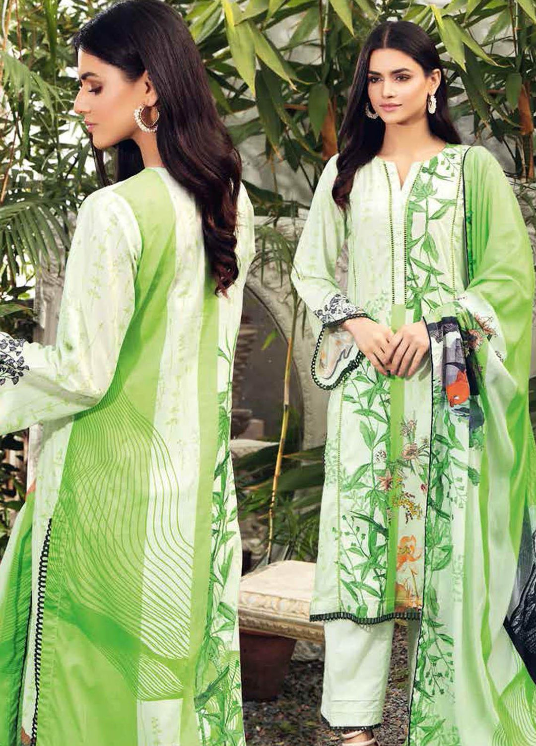 Gul Ahmed Printed Lawn Suits Unstitched 3 Piece GA21BL CL1027B - Summer Collection
