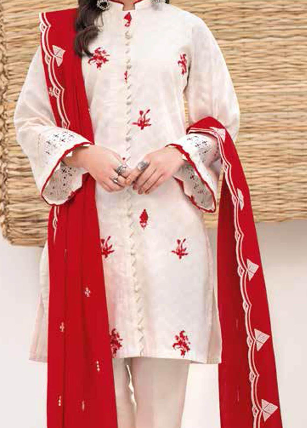 Gul Ahmed Embroidered Lawn Suits Unstitched 3 Piece GA21BL CL1063 - Summer Collection