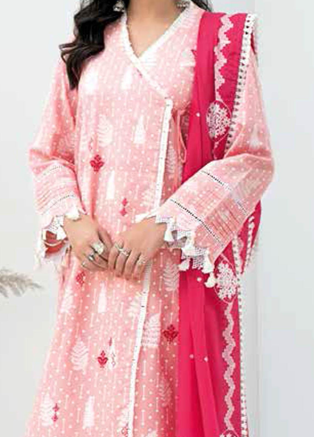 Gul Ahmed Embroidered Lawn Suits Unstitched 3 Piece GA21BL CL1073 - Summer Collection