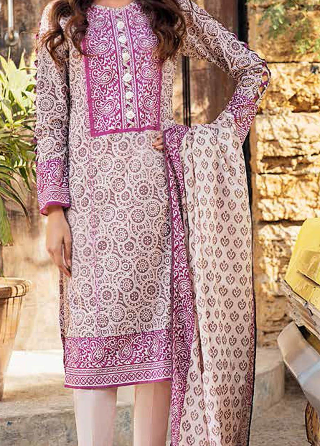 Gul Ahmed Printed Lawn Suits Unstitched 3 Piece GA21BL CL1137A - Summer Collection