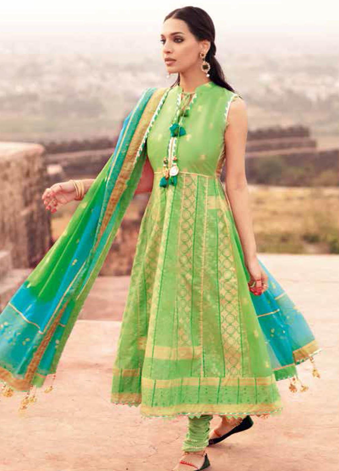 Gul Ahmed Printed Lawn Suits Unstitched 3 Piece GA21BL CL1148B - Summer Collection