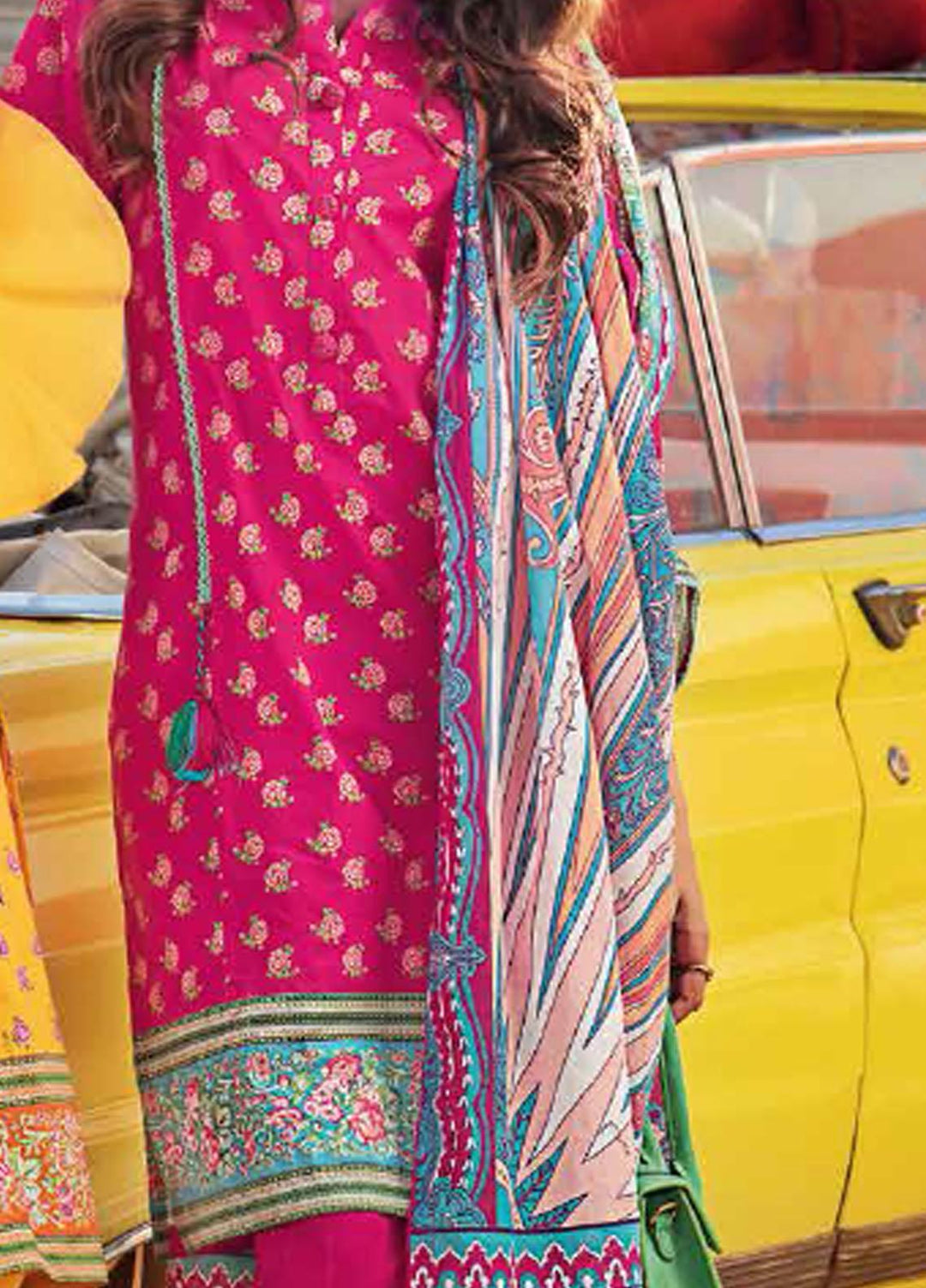Gul Ahmed Printed Lawn Suits Unstitched 3 Piece GA21BL CL1167A - Summer Collection