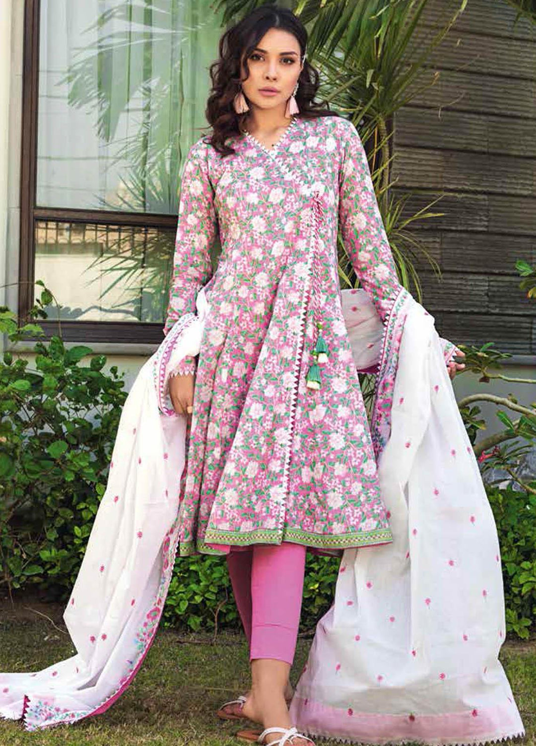 Gul Ahmed Embroidered Lawn Suits Unstitched 3 Piece GA21BL CL1228 - Summer Collection