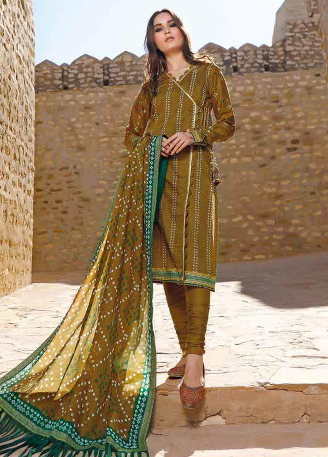 Gul Ahmed Printed Lawn Suits Unstitched 3 Piece GA21BL CL1273A - Summer Collection