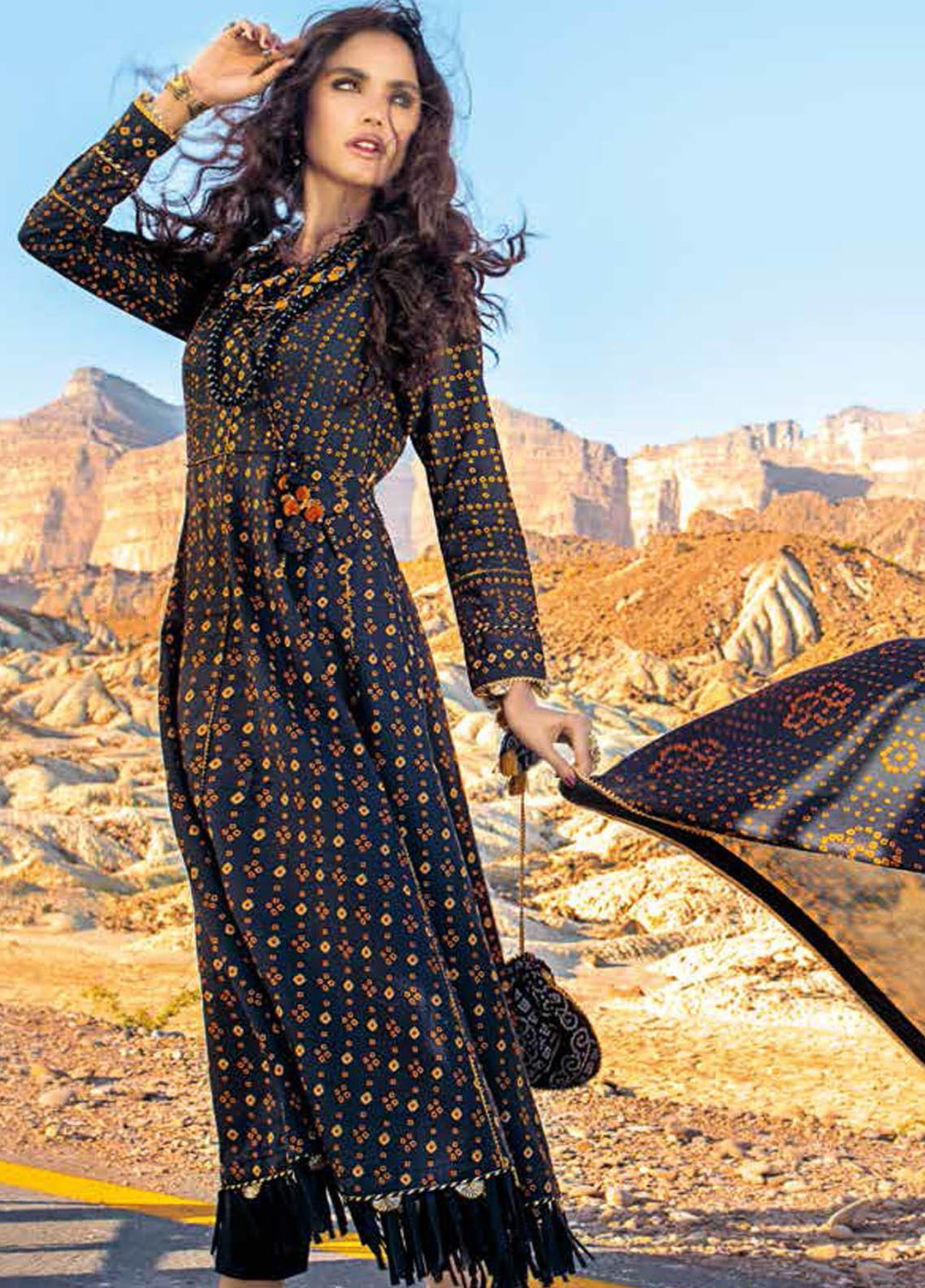Gul Ahmed Printed Lawn Suits Unstitched 3 Piece GA21BL CL1282A - Summer Collection