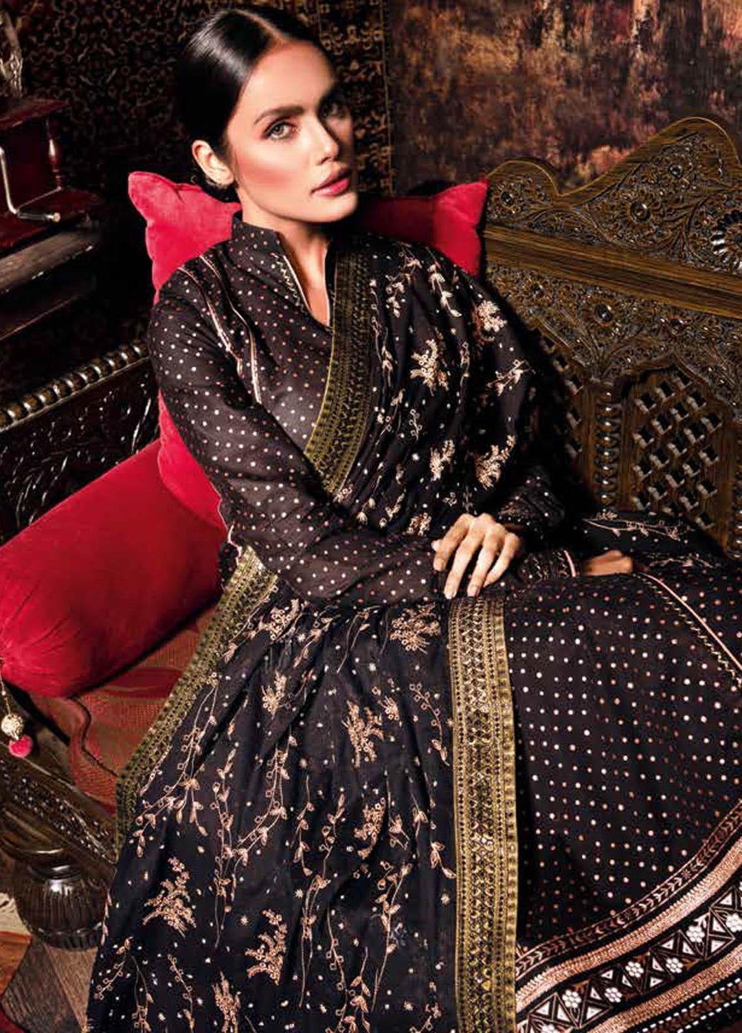 Gul Ahmed Embroidered Lawn Suits Unstitched 3 Piece GA21BL SP01 - Summer Collection