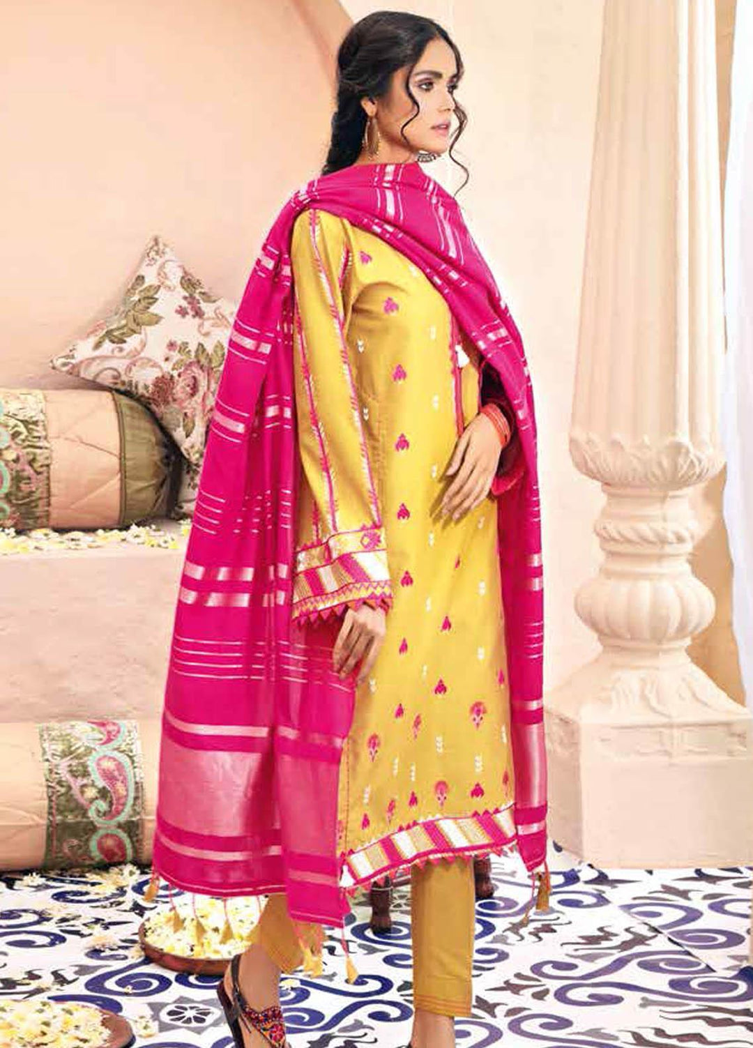 Gul Ahmed Embroidered Lawn Suits Unstitched 3 Piece GA21BL SP61 - Summer Collection