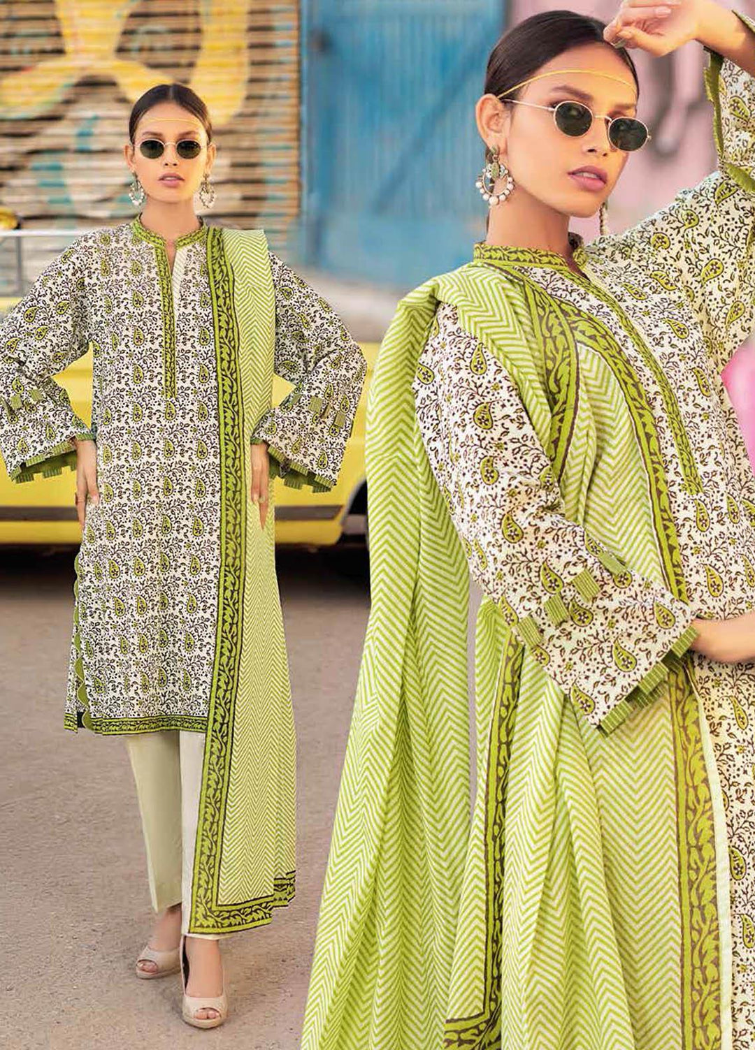 Gul Ahmed Printed Lawn Suits Unstitched 2 Piece GA21BL TL308A - Summer Collection